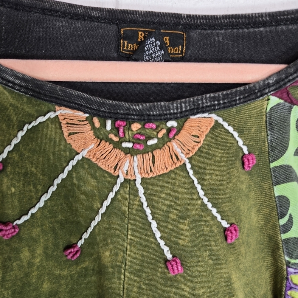 Rising International Artistic Patchwork Long Slee… - image 6